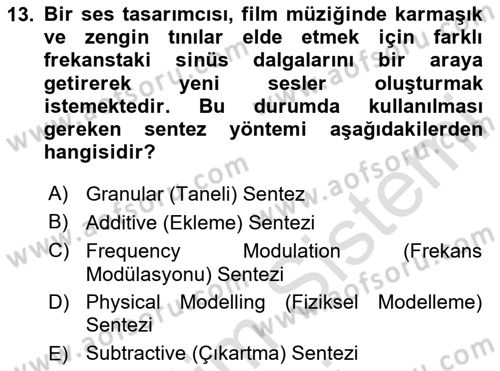 Posthümanist Tasarım Yaklaşımları Dersi 2025 - 2026 Yılı (Final) Dönem Sonu Sınav Soruları 13. Soru
