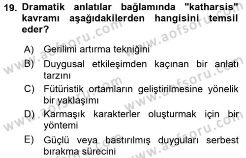 Posthümanist Tasarım Yaklaşımları Dersi 2025 - 2026 Yılı (Final) Dönem Sonu Sınav Soruları 19. Soru