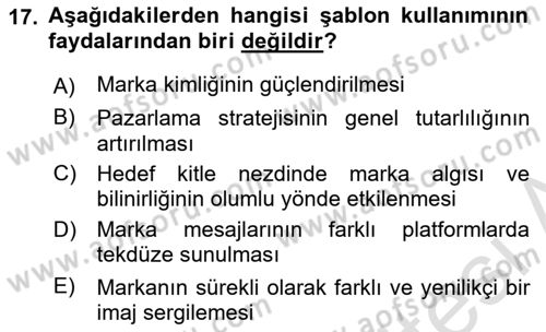 Tasarım Süreçleri Ve Yönetimi Dersi 2024 - 2025 Yılı (Vize) Ara Sınav Soruları 17. Soru