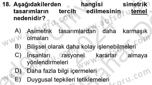 Tasarım Süreçleri Ve Yönetimi Dersi 2024 - 2025 Yılı (Vize) Ara Sınav Soruları 18. Soru