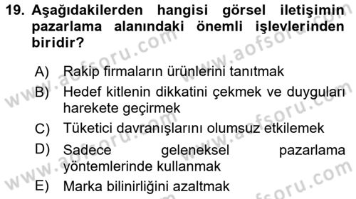 Tasarım Süreçleri Ve Yönetimi Dersi 2024 - 2025 Yılı (Vize) Ara Sınav Soruları 19. Soru