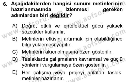 Tasarım Süreçleri Ve Yönetimi Dersi 2024 - 2025 Yılı (Vize) Ara Sınav Soruları 6. Soru
