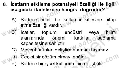 Tasarım Süreçleri Ve Yönetimi Dersi 2024 - 2025 Yılı (Final) Dönem Sonu Sınav Soruları 6. Soru