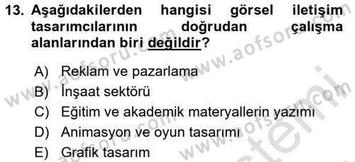 Tasarım Süreçleri Ve Yönetimi Dersi 2024 - 2025 Yılı Yaz Okulu Sınav Soruları 13. Soru