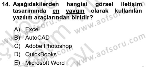 Tasarım Süreçleri Ve Yönetimi Dersi 2024 - 2025 Yılı Yaz Okulu Sınav Soruları 14. Soru