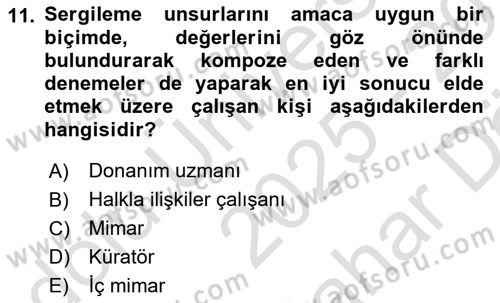 Tasarım Süreçleri Ve Yönetimi Dersi 2025 - 2026 Yılı (Vize) Ara Sınav Soruları 11. Soru