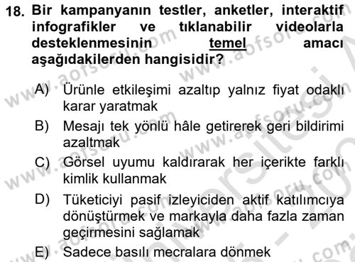 Tasarım Süreçleri Ve Yönetimi Dersi 2025 - 2026 Yılı (Vize) Ara Sınav Soruları 18. Soru