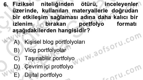 Tasarım Süreçleri Ve Yönetimi Dersi 2025 - 2026 Yılı (Vize) Ara Sınav Soruları 6. Soru