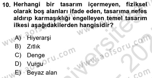 Öğretim Tasarımı Dersi 2024 - 2025 Yılı (Final) Dönem Sonu Sınav Soruları 10. Soru