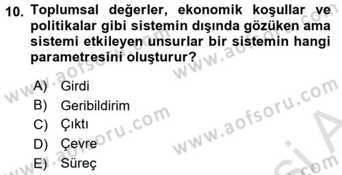 Öğretim Tasarımı Dersi 2025 - 2026 Yılı (Vize) Ara Sınav Soruları 10. Soru