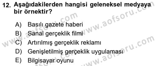 Tasarımda Sıralı Anlatım ve Öykülendirme Dersi 2024 - 2025 Yılı (Vize) Ara Sınav Soruları 12. Soru