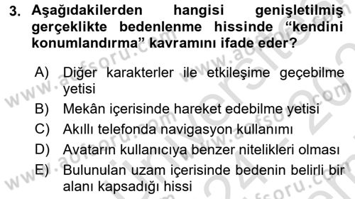 Tasarımda Sıralı Anlatım ve Öykülendirme Dersi 2024 - 2025 Yılı (Final) Dönem Sonu Sınav Soruları 3. Soru