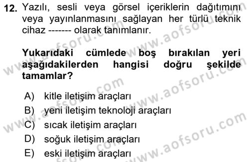 Tasarımda Sıralı Anlatım ve Öykülendirme Dersi 2024 - 2025 Yılı Yaz Okulu Sınav Soruları 12. Soru