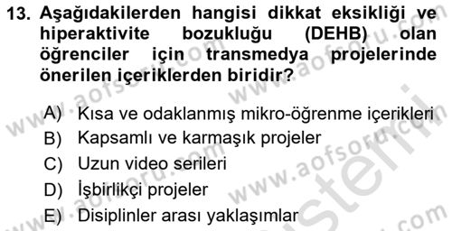 Tasarımda Sıralı Anlatım ve Öykülendirme Dersi 2024 - 2025 Yılı Yaz Okulu Sınav Soruları 13. Soru
