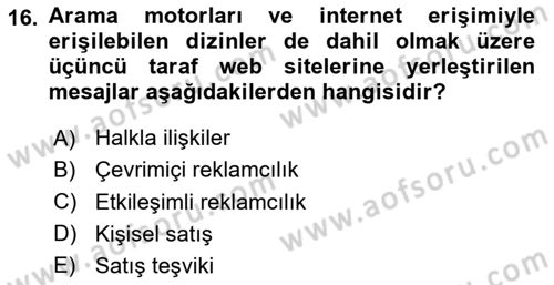 Tasarımda Sıralı Anlatım ve Öykülendirme Dersi 2024 - 2025 Yılı Yaz Okulu Sınav Soruları 16. Soru
