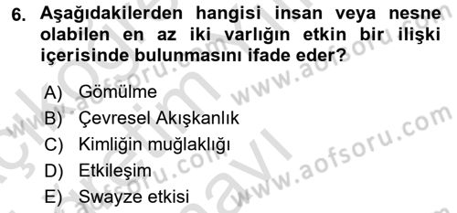 Tasarımda Sıralı Anlatım ve Öykülendirme Dersi 2024 - 2025 Yılı Yaz Okulu Sınav Soruları 6. Soru