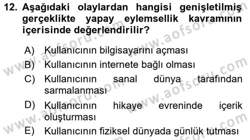 Tasarımda Sıralı Anlatım ve Öykülendirme Dersi 2025 - 2026 Yılı (Vize) Ara Sınav Soruları 12. Soru