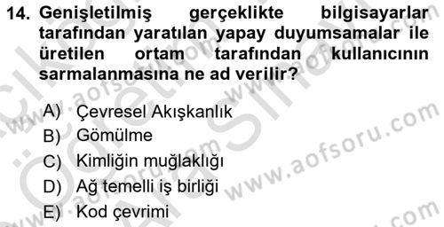 Tasarımda Sıralı Anlatım ve Öykülendirme Dersi 2025 - 2026 Yılı (Vize) Ara Sınav Soruları 14. Soru