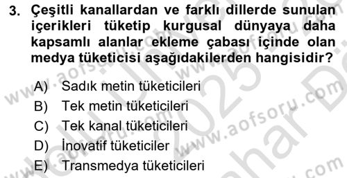 Tasarımda Sıralı Anlatım ve Öykülendirme Dersi 2025 - 2026 Yılı (Vize) Ara Sınav Soruları 3. Soru