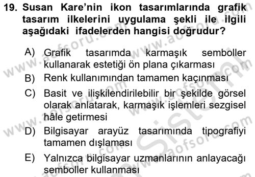 Tasarımda Sıralı Anlatım ve Öykülendirme Dersi 2025 - 2026 Yılı (Final) Dönem Sonu Sınav Soruları 19. Soru