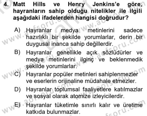 Tasarımda Sıralı Anlatım ve Öykülendirme Dersi 2025 - 2026 Yılı (Final) Dönem Sonu Sınav Soruları 4. Soru