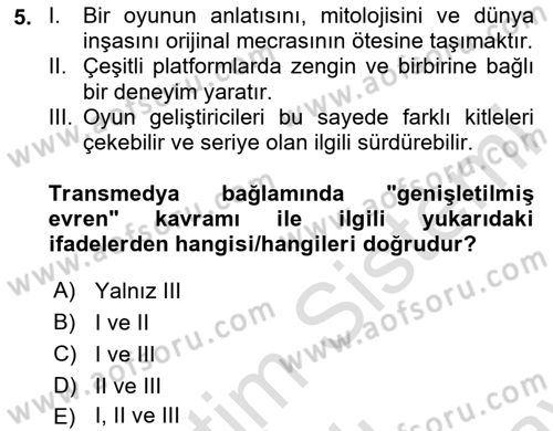 Tasarımda Sıralı Anlatım ve Öykülendirme Dersi 2025 - 2026 Yılı (Final) Dönem Sonu Sınav Soruları 5. Soru