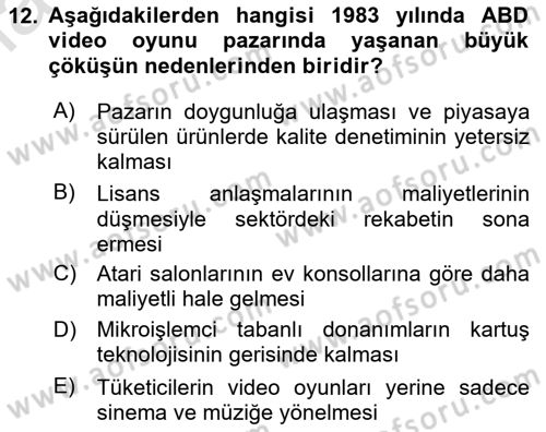 Tasarımda Sıralı Anlatım ve Öykülendirme Dersi 2025 - 2026 Yılı Yaz Okulu Sınav Soruları 12. Soru