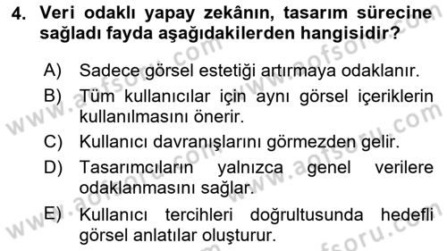 Tasarımda Sıralı Anlatım ve Öykülendirme Dersi 2025 - 2026 Yılı Yaz Okulu Sınav Soruları 4. Soru