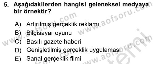 Tasarımda Sıralı Anlatım ve Öykülendirme Dersi 2025 - 2026 Yılı Yaz Okulu Sınav Soruları 5. Soru