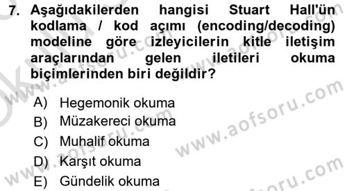 Tasarımda Sıralı Anlatım ve Öykülendirme Dersi 2025 - 2026 Yılı Yaz Okulu Sınav Soruları 7. Soru