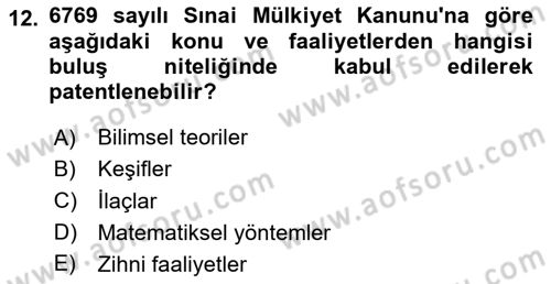 Tasarım Etiği ve Hukuku Dersi 2024 - 2025 Yılı (Vize) Ara Sınav Soruları 12. Soru