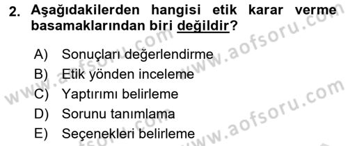 Tasarım Etiği ve Hukuku Dersi 2025 - 2026 Yılı (Vize) Ara Sınav Soruları 2. Soru