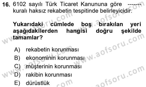 Tasarım Etiği ve Hukuku Dersi 2025 - 2026 Yılı (Final) Dönem Sonu Sınav Soruları 16. Soru
