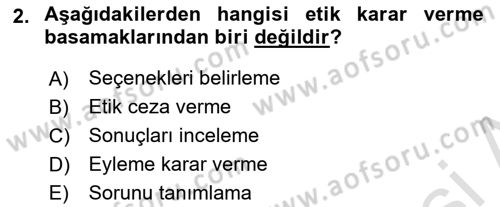 Tasarım Etiği ve Hukuku Dersi 2025 - 2026 Yılı Yaz Okulu Sınav Soruları 2. Soru