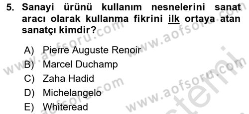 Tasarım Etiği ve Hukuku Dersi 2025 - 2026 Yılı Yaz Okulu Sınav Soruları 5. Soru