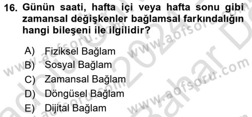 Yapay Zeka Ve Tasarım Dersi 2024 - 2025 Yılı (Vize) Ara Sınav Soruları 16. Soru