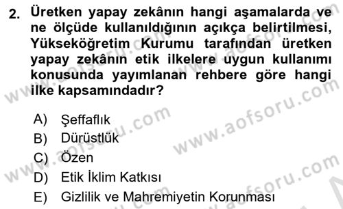 Yapay Zeka Ve Tasarım Dersi 2024 - 2025 Yılı (Vize) Ara Sınav Soruları 2. Soru