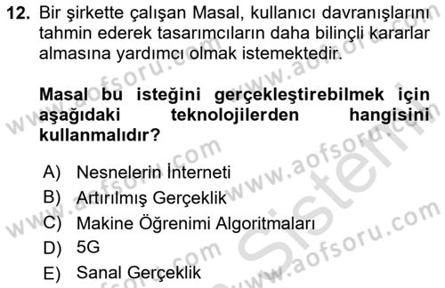 Yapay Zeka Ve Tasarım Dersi 2024 - 2025 Yılı (Final) Dönem Sonu Sınav Soruları 12. Soru