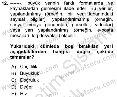 Yapay Zeka Ve Tasarım Dersi 2025 - 2026 Yılı (Vize) Ara Sınav Soruları 12. Soru