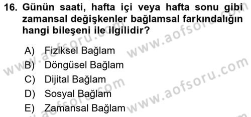 Yapay Zeka Ve Tasarım Dersi 2025 - 2026 Yılı (Vize) Ara Sınav Soruları 16. Soru