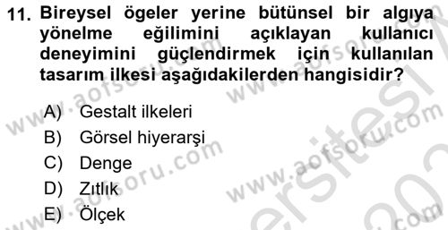 Yapay Zeka Ve Tasarım Dersi 2025 - 2026 Yılı (Final) Dönem Sonu Sınav Soruları 11. Soru