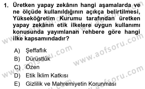 Yapay Zeka Ve Tasarım Dersi 2025 - 2026 Yılı Yaz Okulu Sınav Soruları 1. Soru