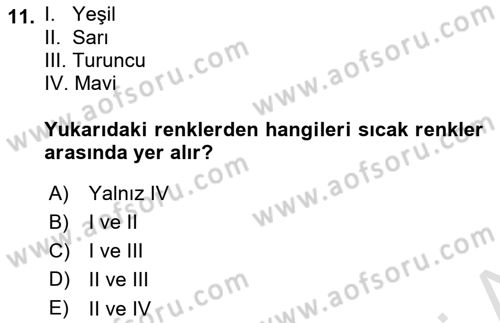 Yapay Zeka Ve Tasarım Dersi 2025 - 2026 Yılı Yaz Okulu Sınav Soruları 11. Soru
