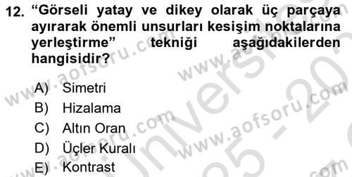 Yapay Zeka Ve Tasarım Dersi 2025 - 2026 Yılı Yaz Okulu Sınav Soruları 12. Soru
