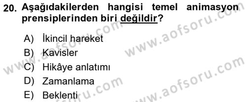 Dijital Oyun Tasarımı Dersi 2025 - 2026 Yılı (Vize) Ara Sınav Soruları 20. Soru