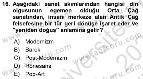 Reklam Tasarım Ve Uygulamaları Dersi 2024 - 2025 Yılı (Vize) Ara Sınav Soruları 16. Soru