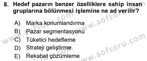 Reklam Tasarım Ve Uygulamaları Dersi 2024 - 2025 Yılı (Vize) Ara Sınav Soruları 8. Soru