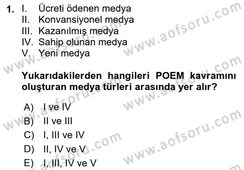Reklam Tasarım Ve Uygulamaları Dersi 2024 - 2025 Yılı (Final) Dönem Sonu Sınav Soruları 1. Soru