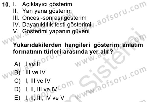 Reklam Tasarım Ve Uygulamaları Dersi 2024 - 2025 Yılı (Final) Dönem Sonu Sınav Soruları 10. Soru
