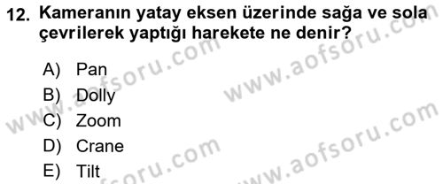 Reklam Tasarım Ve Uygulamaları Dersi 2024 - 2025 Yılı (Final) Dönem Sonu Sınav Soruları 12. Soru